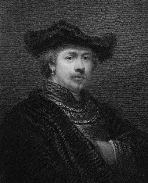 Rembrandt Harmens van Rijn from 'The Gallery of Portraits' van English School, (19th century)