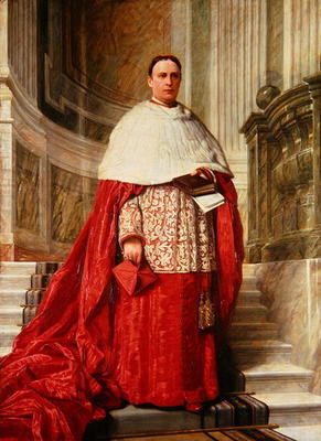 Cardinal Edward Howard (oil on canvas) van English School, (19th century)