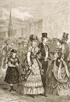 Fifth Avenue, New York, in c.1870, from 'American Pictures' published by the Religious Tract Society van English School, (19th century)