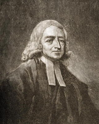 John Wesley (1703-91) (engraving) van English School, (19th century)