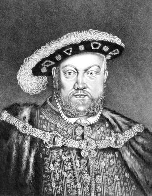 King Henry VIII (c1491-1547) illustration from 'Portraits of Characters Illustrious in British Histo van English School, (19th century)