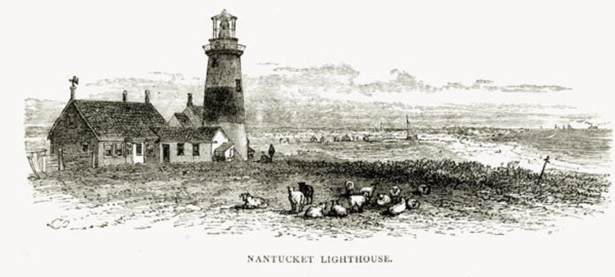 Nantucket Lighthouse, Massachusetts, c.1870, from 'American Pictures', published by The Religious Tr van English School, (19th century)