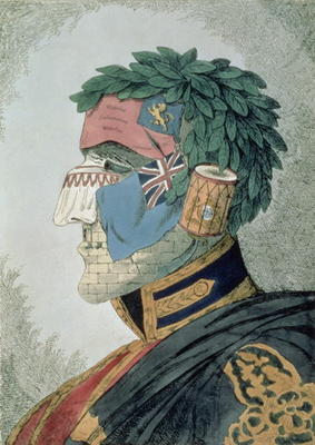 Portrait of a Noble Duke, cartoon of Arthur Wellesley, Duke of Wellington (1769-1852) pub. 1829 (etc van English School, (19th century)