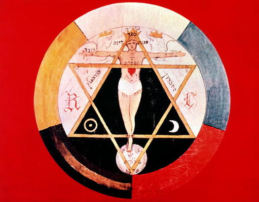 Rosicrucian symbol of the Hermetic Order of the Golden Dawn van English School, (19th century)
