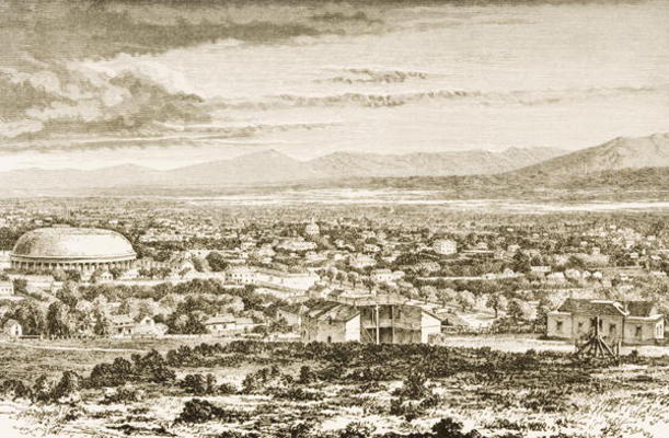 Salt Lake City in c.1870, from 'American Pictures', published by The Religious Tract Society, 1876 ( van English School, (19th century)