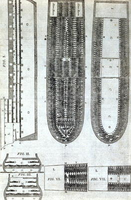 The Slave Ship 'Brookes', publ. by James Phillips, London, c.1800 (wood engraving and letterpress) van English School, (19th century)