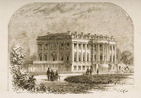 The White House, in c.1870, from 'American Pictures' published by the Religious Tract Society, 1876 van English School, (19th century)