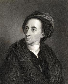 Alexander Pope (1688-1744) from 'The Gallery of Portraits', published 1833 (engraving)