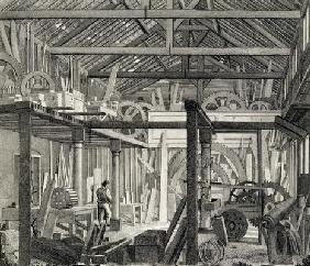 Interior View of John Bunyan's Meeting House in Zoar Street, Gravel Lane, Southwark, used as a works