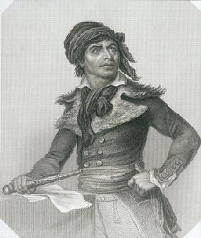 Portrait of Jean-Paul Marat (1743-93) (engraving)