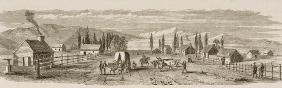 Salt Lake City in 1850, from 'American Pictures', published by The Religious Tract Society, 1876 (en