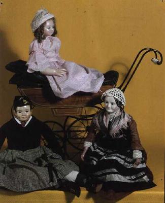 Victorian dolls, Rosa Mary, Sandy and the Nurse van English School, (19th century)
