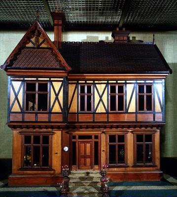 Doll's house purchased and furnished by Queen Mary, made by Ascroits of Liverpool, c.1920 (mixed med van English School, (20th century)