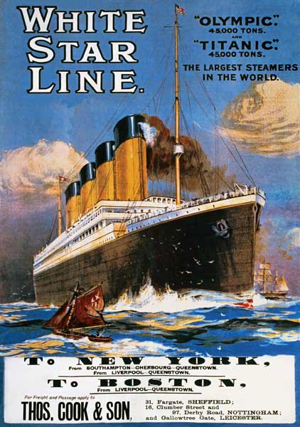 Poster advertising the White Star Line van English School, (20th century)