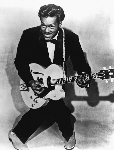 Charles Edward Anderson Berry aka Chuck Berry rock and roll guitarist van English Photographer, (20th century)