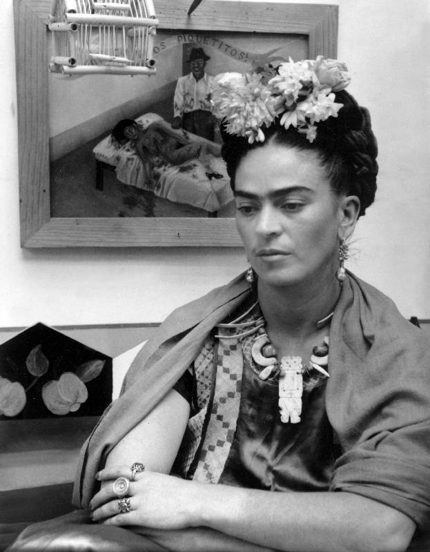Mexicaanse kunstenares Frida Kahlo van English Photographer, (20th century)