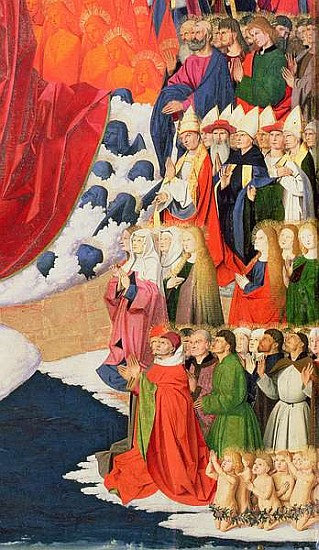 The Coronation of the Virgin, completed 1454 (detail of 57626) van Enguerrand Quarton