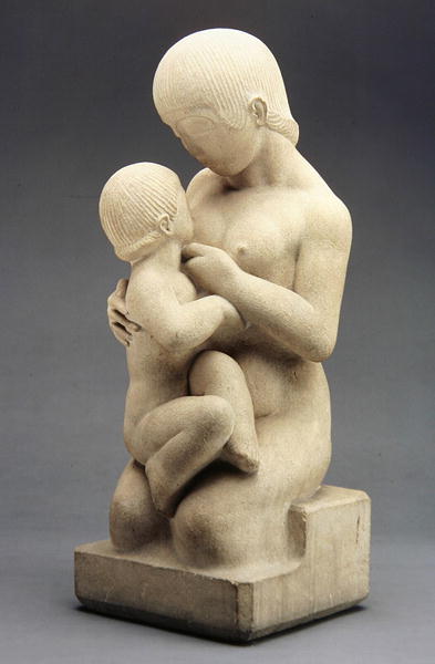 Madonna and Child, 1913 (Bath stone)  van Eric Gill