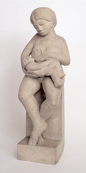 Madonna and Child 1 - feet crossed, 1909-10 (portland stone)  van Eric Gill