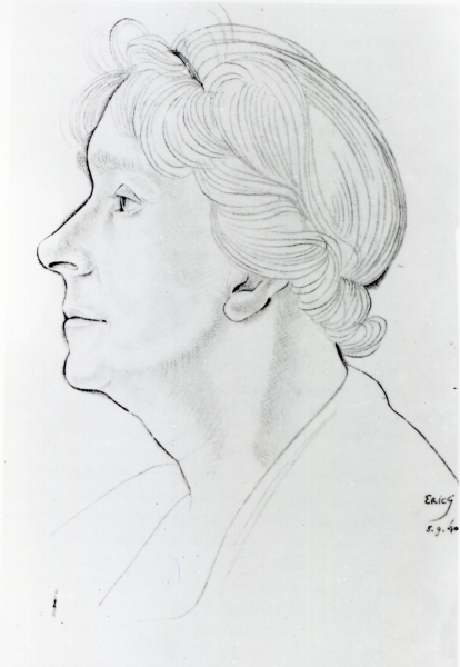 Mary Ethel Gill, 1940 (pencil & sanguine on paper)  van Eric Gill