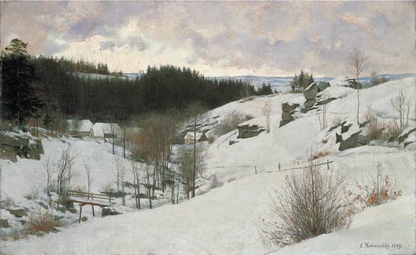 Winter im Riesengebirge van Erich Kubierschky