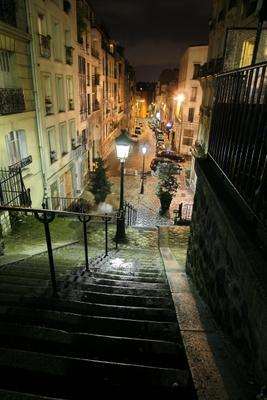 Treppen am Montmartre van Erich Teister