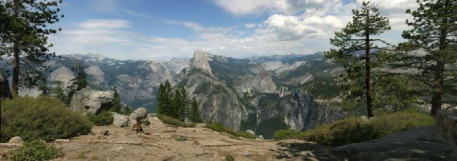 Yosemite Nationalpark Panorama van Erich Teister