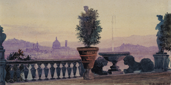 A View of Florence from the Surrounding Hills van Ernest Arthur Rowe