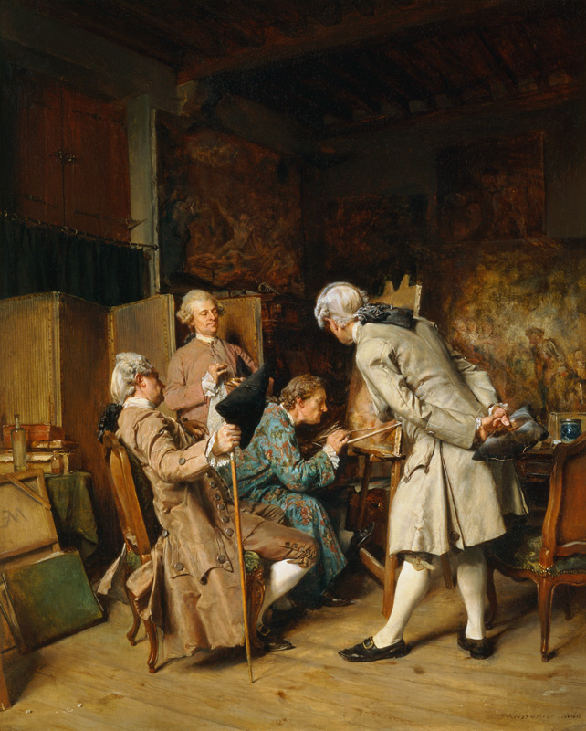 The Art Lovers, or The Painter van Ernest Meissonier