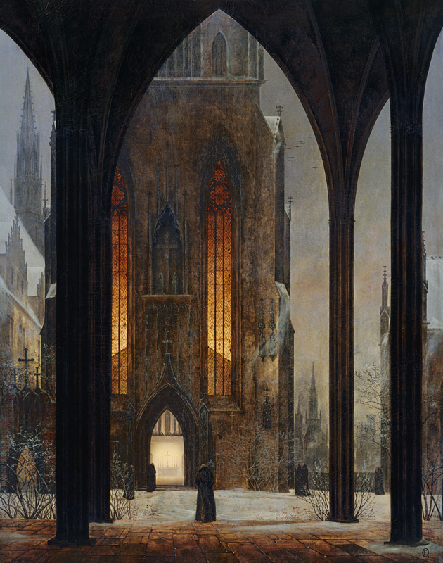 Dom im Winter van Ernst Ferdinand Oehme