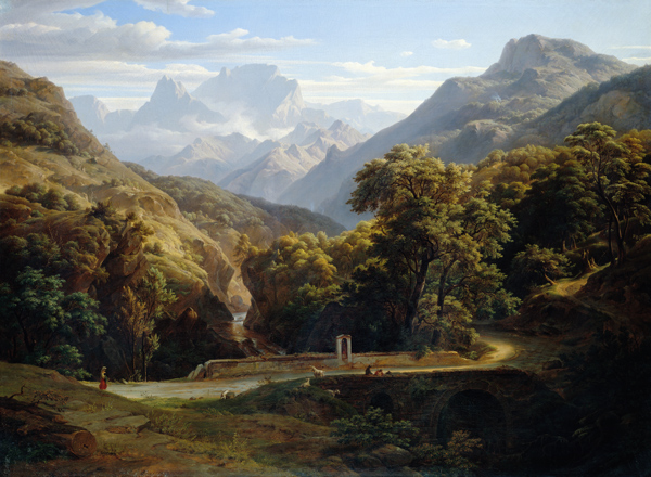 Mountainscape van Ernst Fries