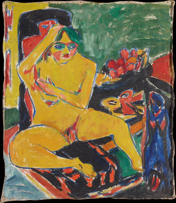 Nude at the Studio van Ernst Ludwig Kirchner