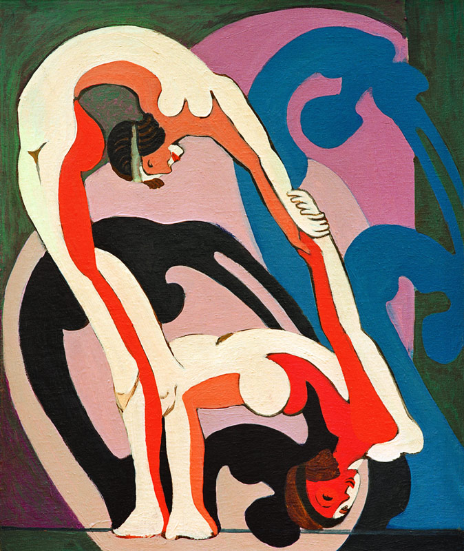 Akrobatenpaar van Ernst Ludwig Kirchner