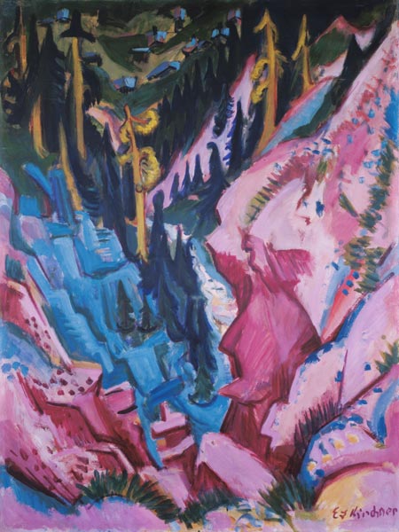Blick ins Tobel van Ernst Ludwig Kirchner