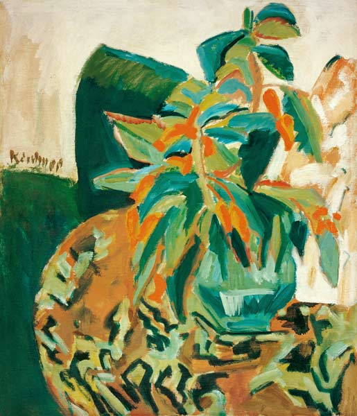 Blühende Pflanze van Ernst Ludwig Kirchner