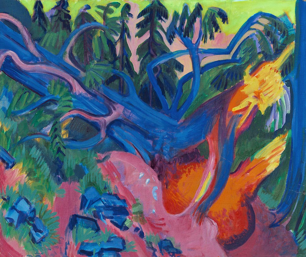 Entwurzelter Baum. van Ernst Ludwig Kirchner