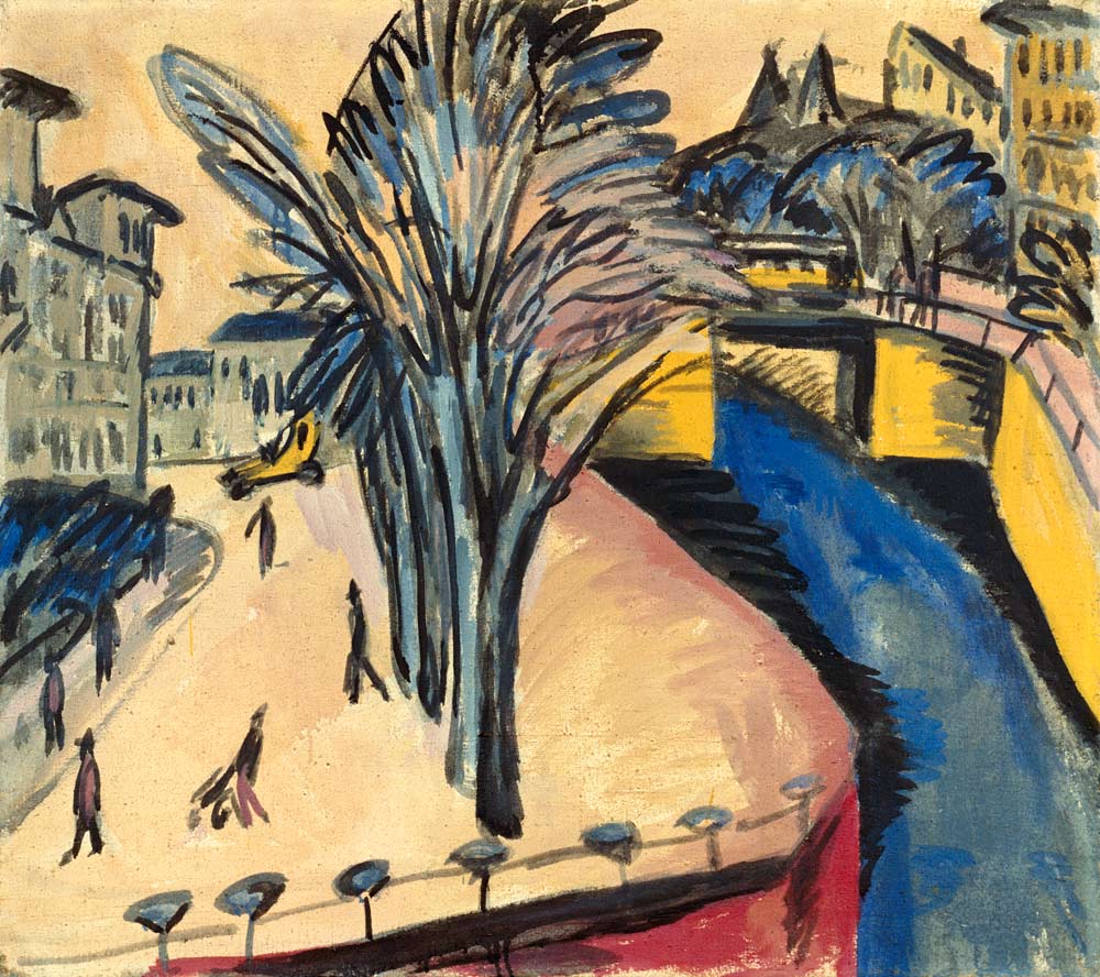 Gelbes Engelsufer, Berlin van Ernst Ludwig Kirchner