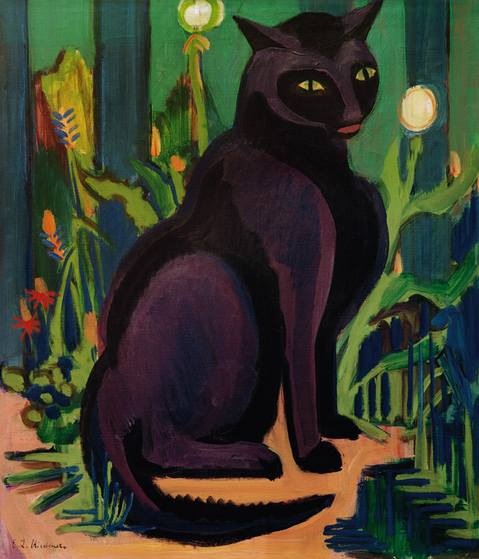 Zwarte kat  van Ernst Ludwig Kirchner