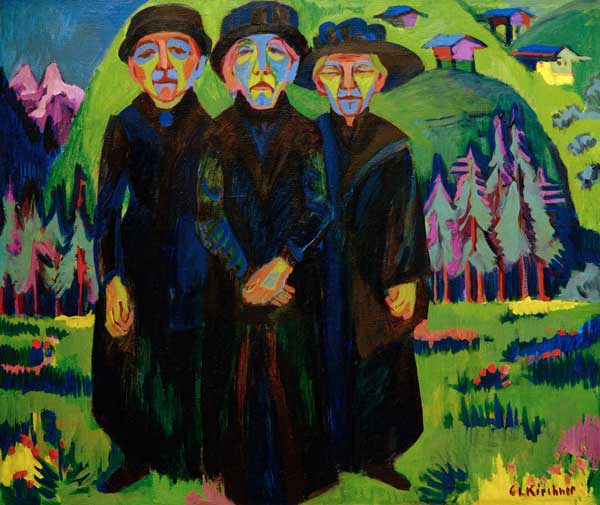The three old women van Ernst Ludwig Kirchner