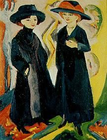 Zwei Damen im Strassen-Kostüm. van Ernst Ludwig Kirchner