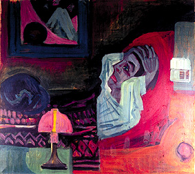 Kranker in der Nacht (Der Kranke) van Ernst Ludwig Kirchner