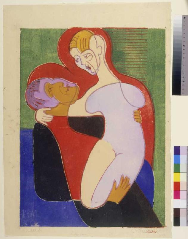 Liebespaar (Das Ehepaar Hembus) van Ernst Ludwig Kirchner