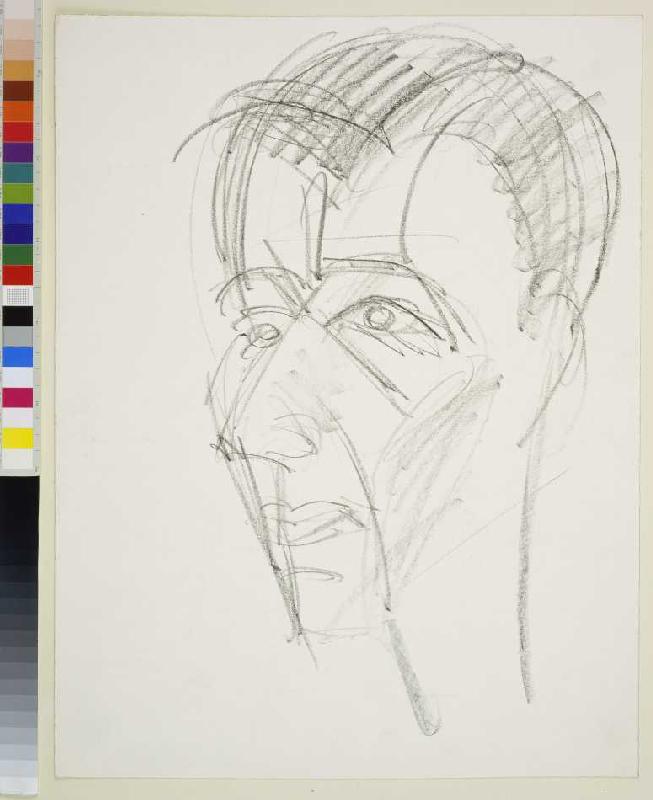 Selbstbildnis van Ernst Ludwig Kirchner