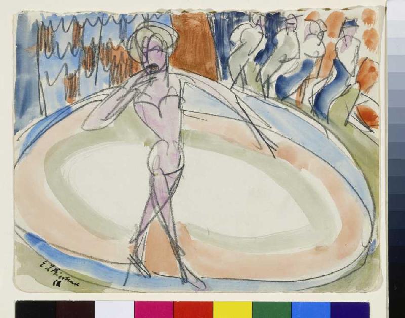 Tänzerin im Varieté van Ernst Ludwig Kirchner