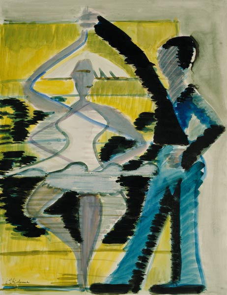 Tanzpaar (Drehende Tänzerin) van Ernst Ludwig Kirchner