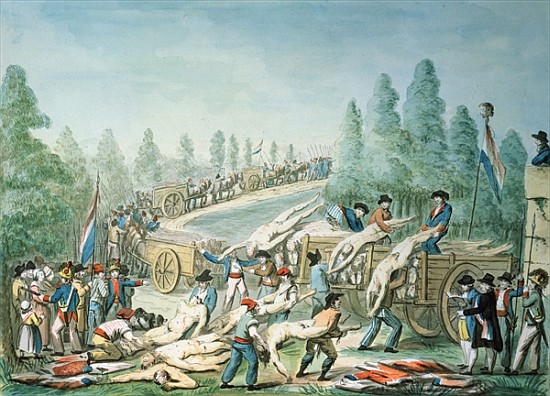 Transporting Corpses during the Revolution, c.1790 van Etienne Bericourt