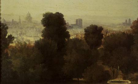 Paris seen from the Heights of Belleville van Etienne-Pierre Théodore Rousseau
