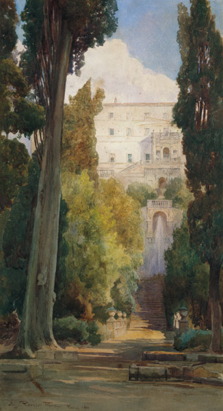 The Villa d'Este, Tivoli van Ettore Roesler Franz