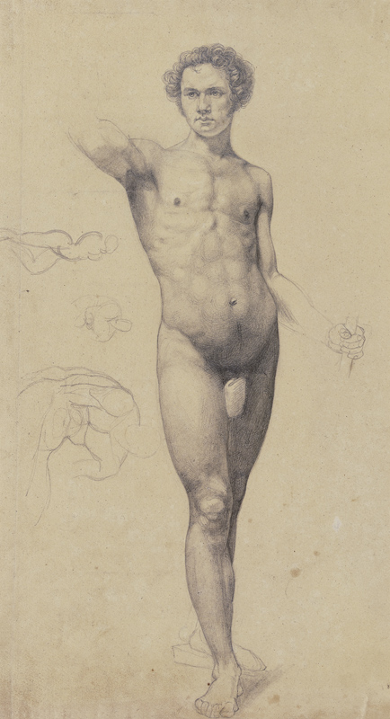 Mannelijk naakt, staand en face van Eugen Eduard Schäffer