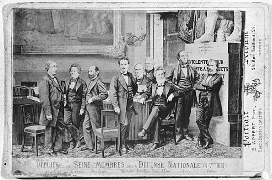 Seine deputies, members of the National Defence Government on 4th September 1870 van Eugene Appert